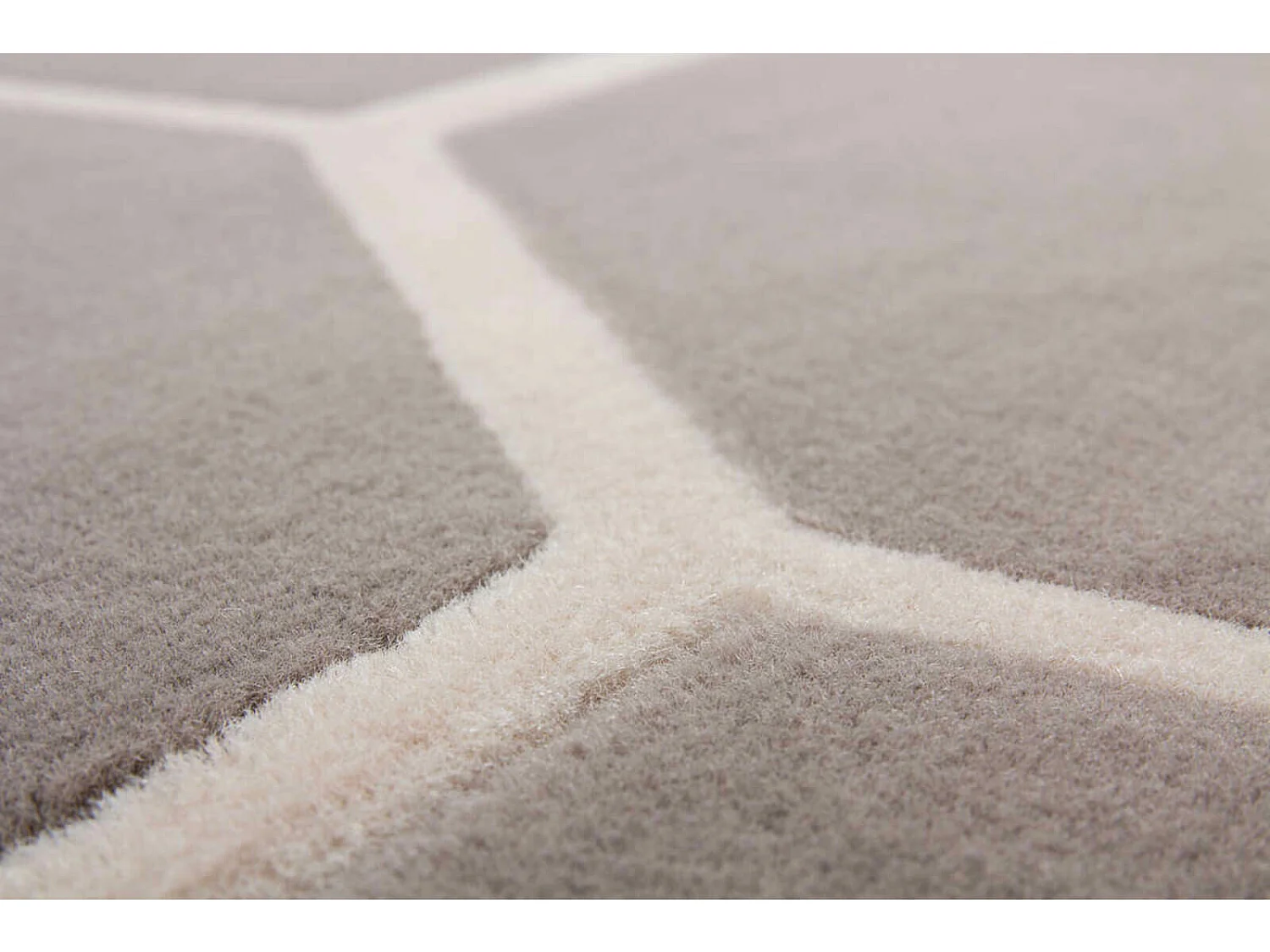 Tapis tissé lina 100 taupe ivoire - 120 x 170 cm