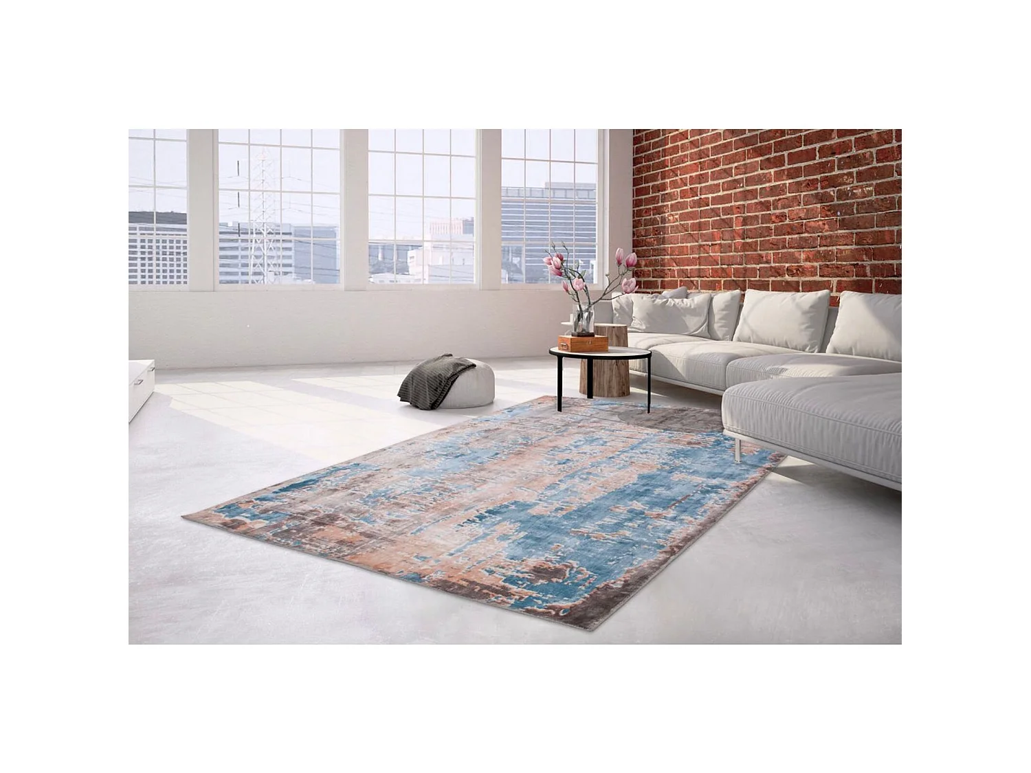 Tapis tissé à la main ocean 300 multicolore blau - 70 x 140 cm