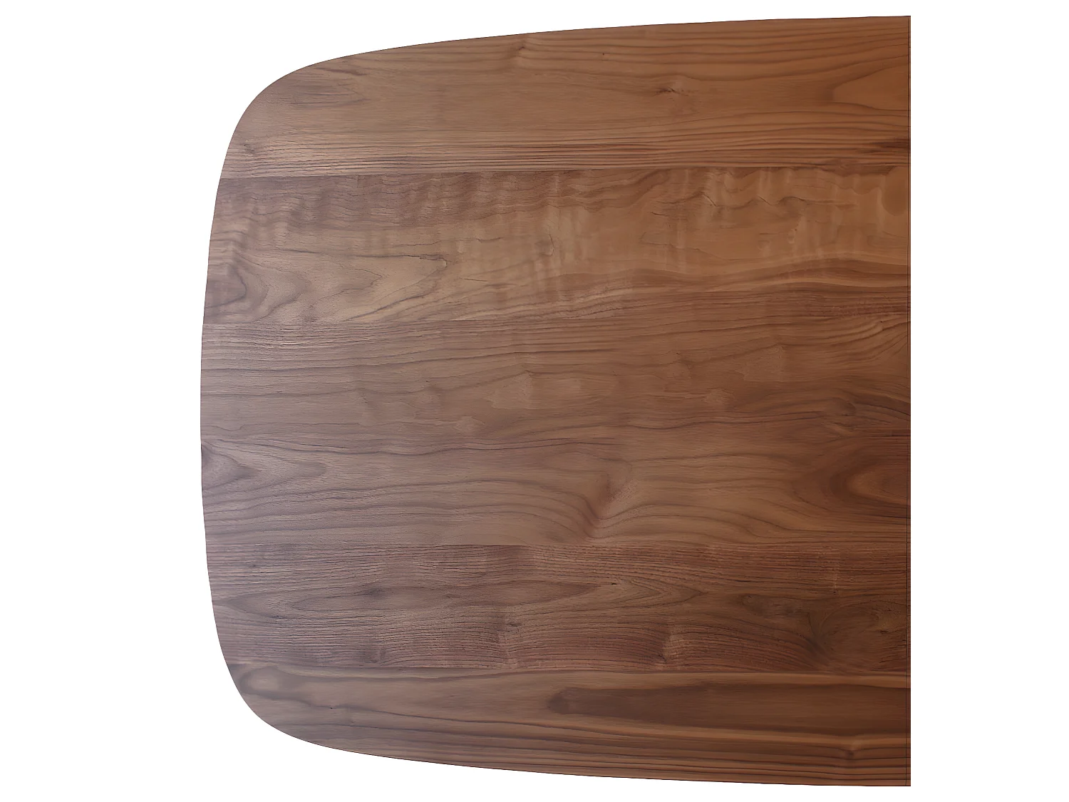 Table ovale noyer naturel et métal - 220L x 115P
