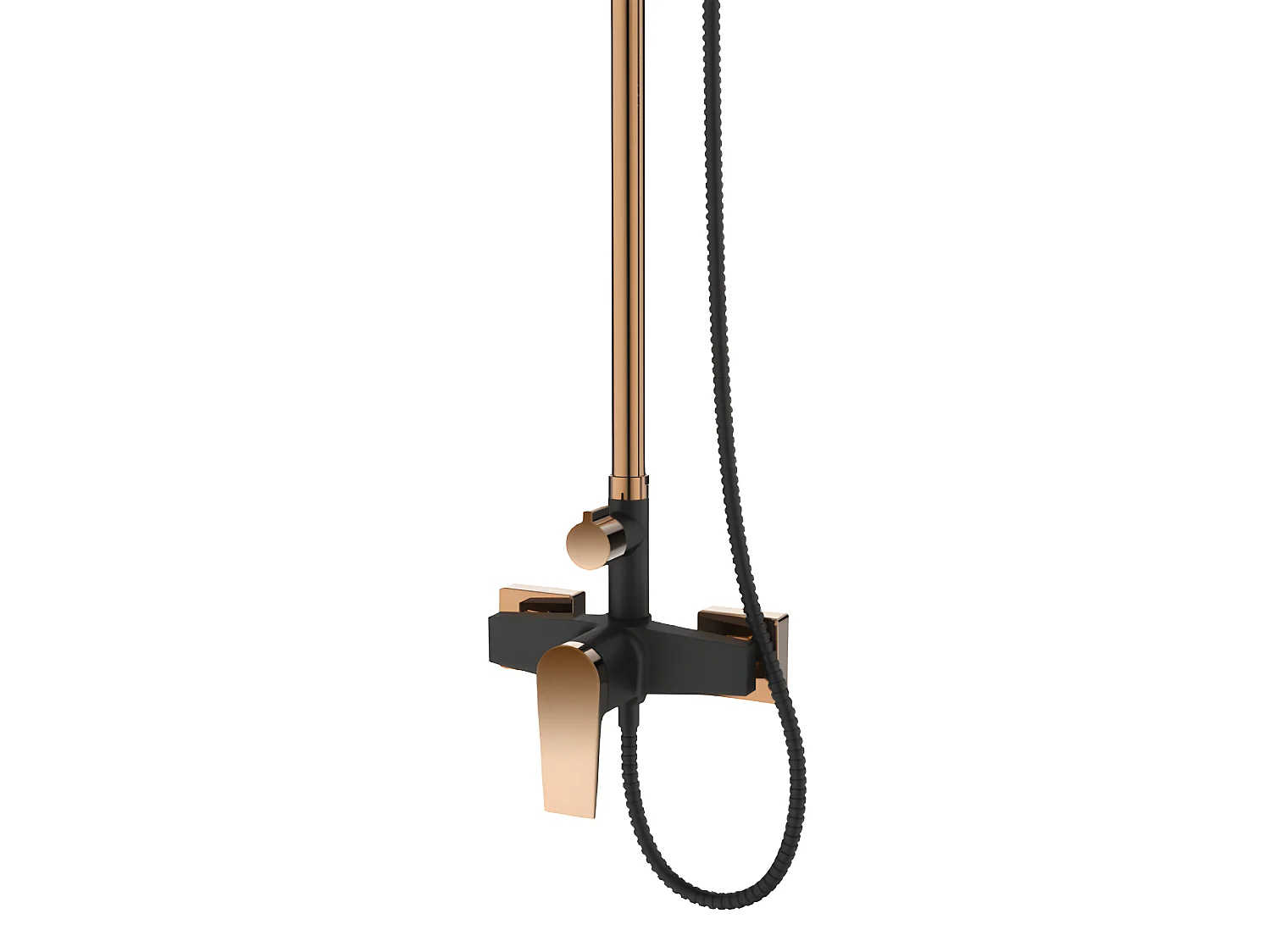 Regendusche Duschsystem Mischbatterie Schwarz Gold Midnight