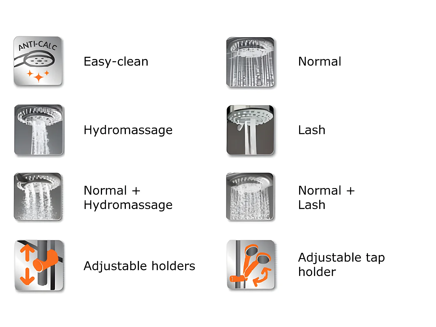 Barre De Douche Chrome Avec Tuyau Et Douchette Porte Savon