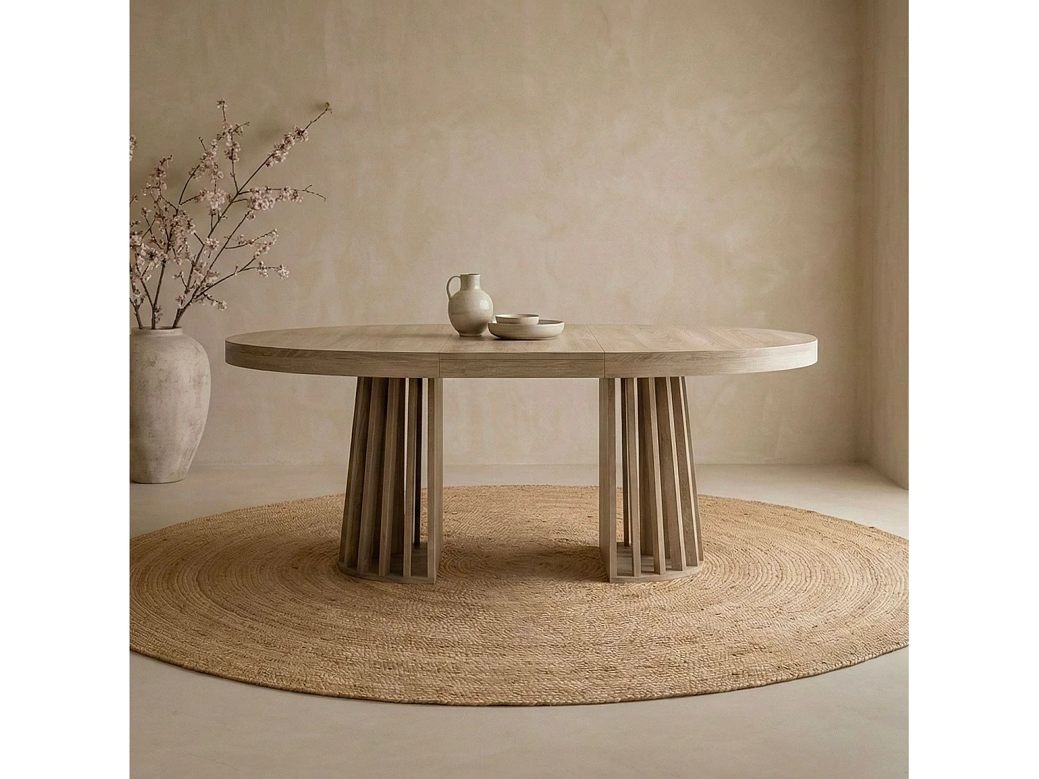 Table de Repas Extensible "Laize" 150-300cm Naturel