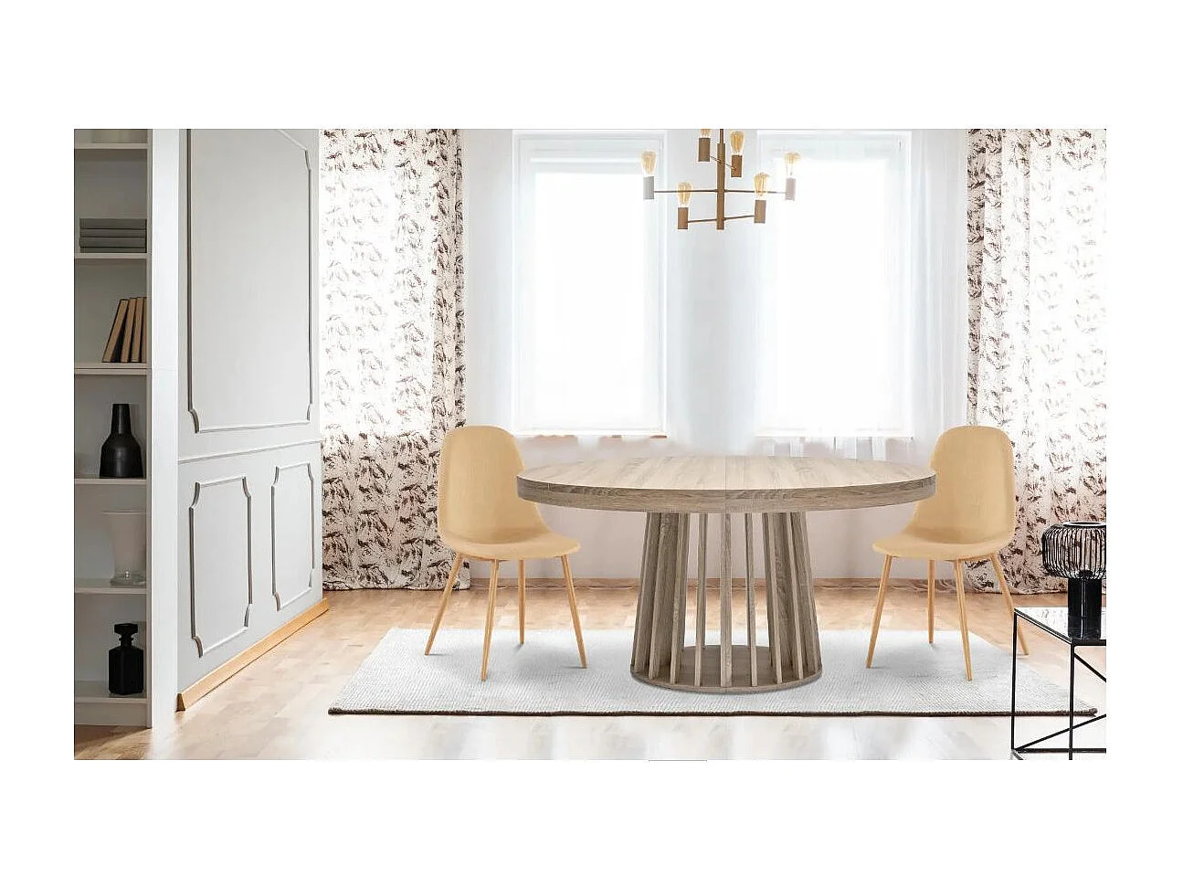 Table de Repas Extensible "Laize" 150-300cm Naturel