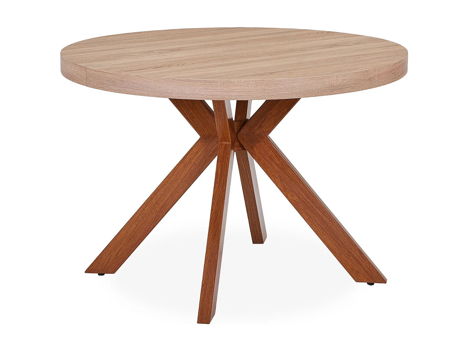 Table Ronde Extensible "Zefane" 160-260cm Naturel
