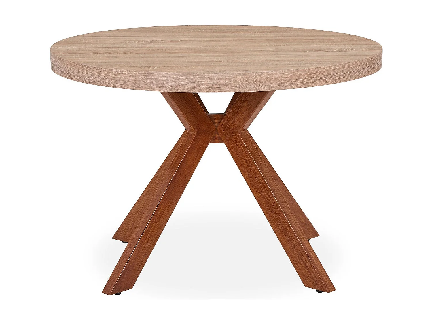 Table Ronde Extensible "Zefane" 160-260cm Naturel