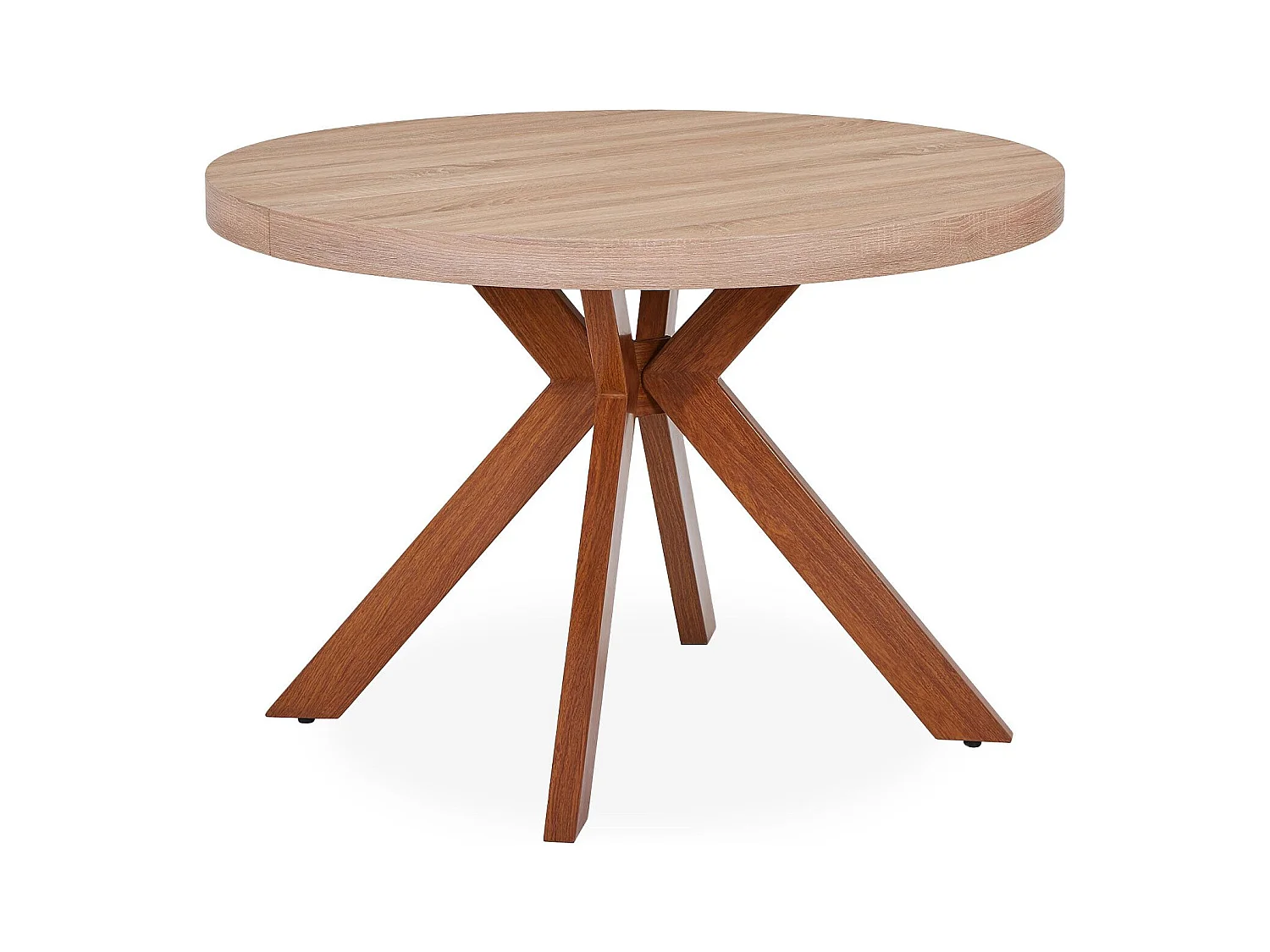 Table Ronde Extensible "Zefane" 160-260cm Naturel