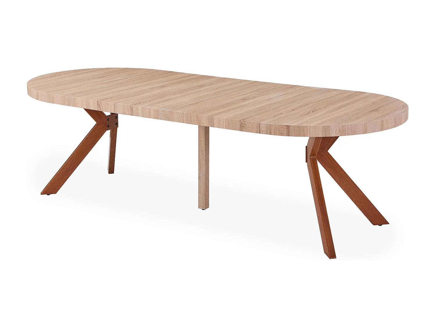Table Ronde Extensible "Zefane" 160-260cm Naturel
