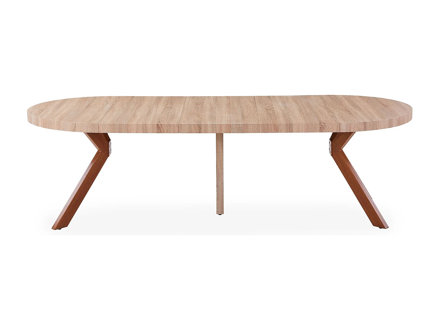 Table Ronde Extensible "Zefane" 160-260cm Naturel