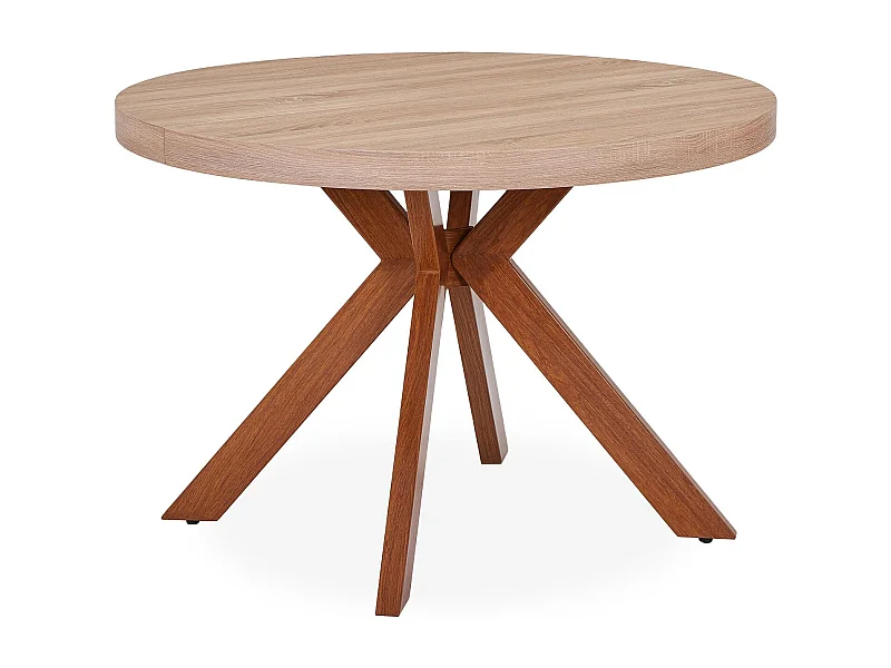 Table Ronde Extensible "Zefane" 160-260cm Naturel