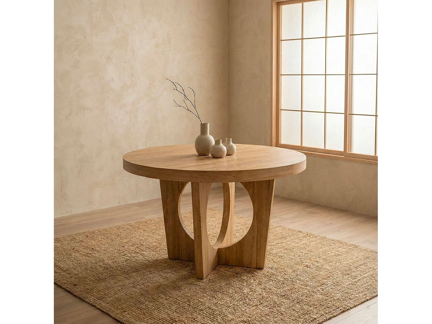 Table de Repas Extensible "Kapy" 110-260cm Chêne