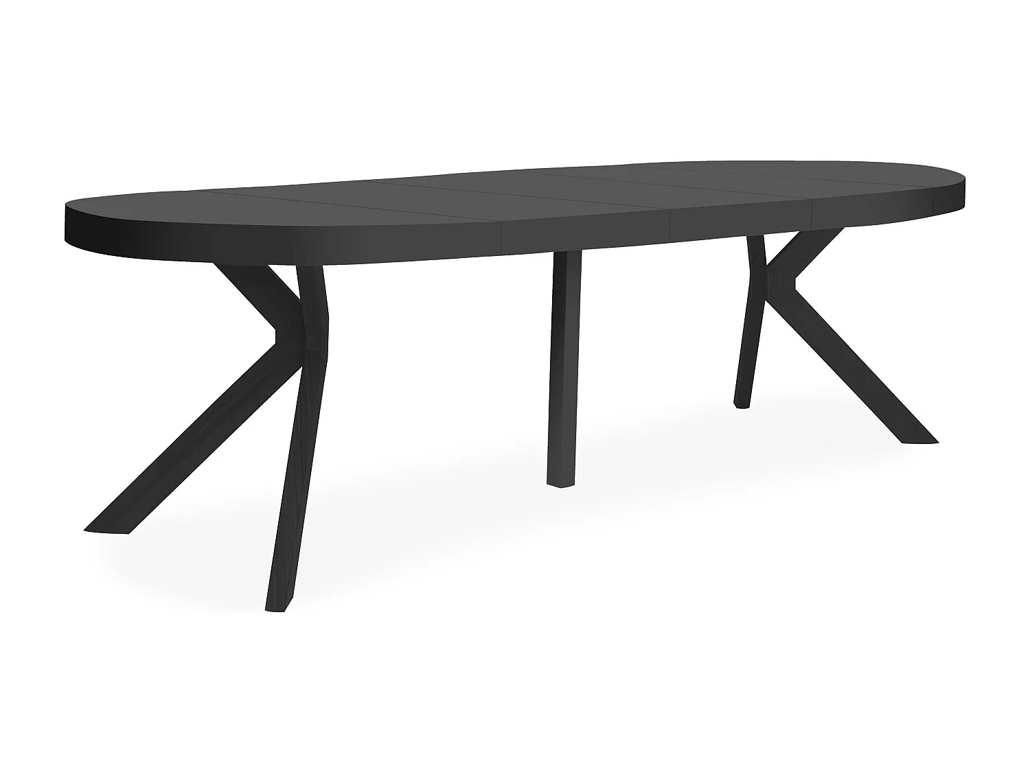 Table Ronde Extensible "Zefane" 160-260cm Noir