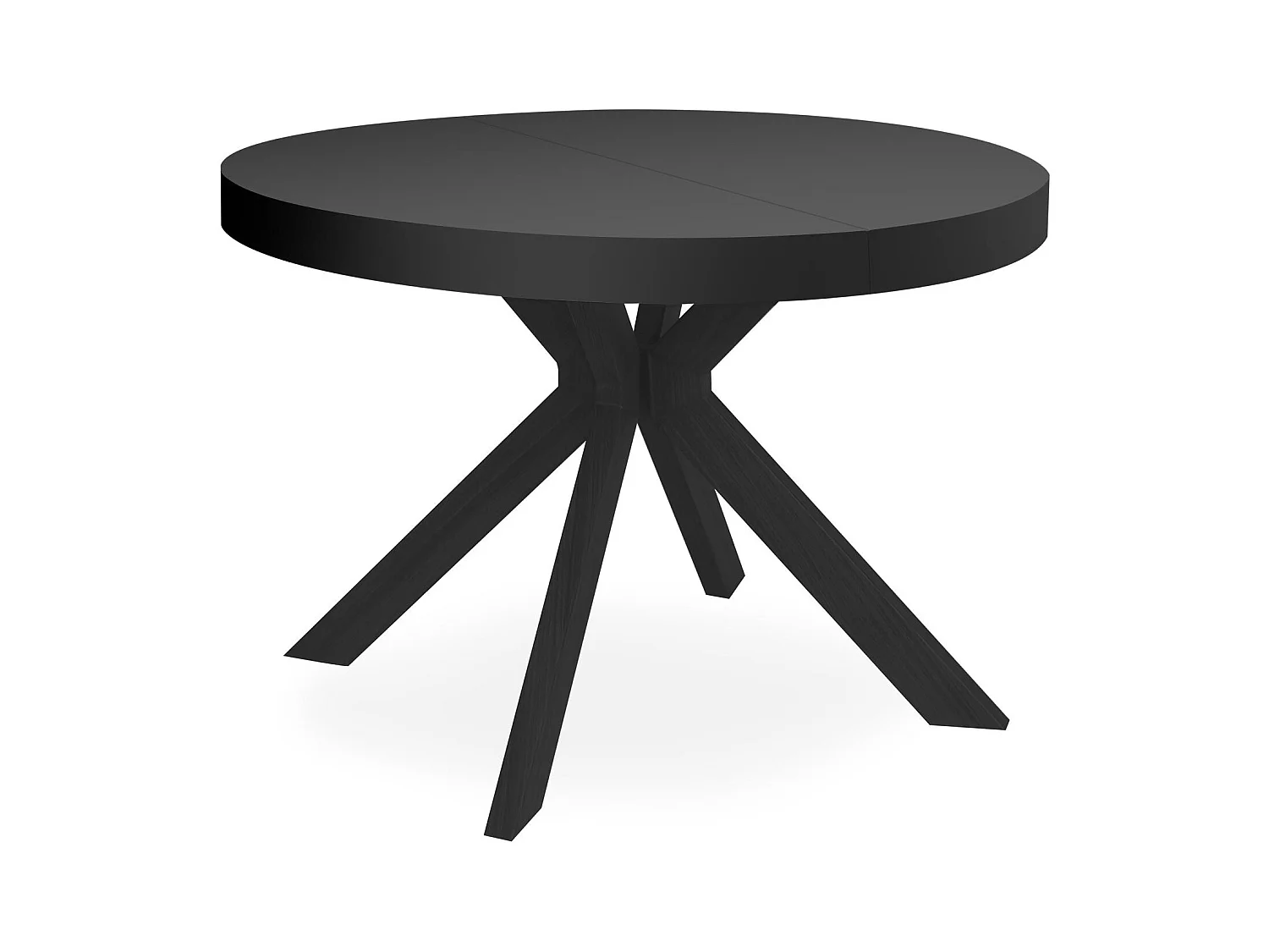 Table Ronde Extensible "Zefane" 160-260cm Noir