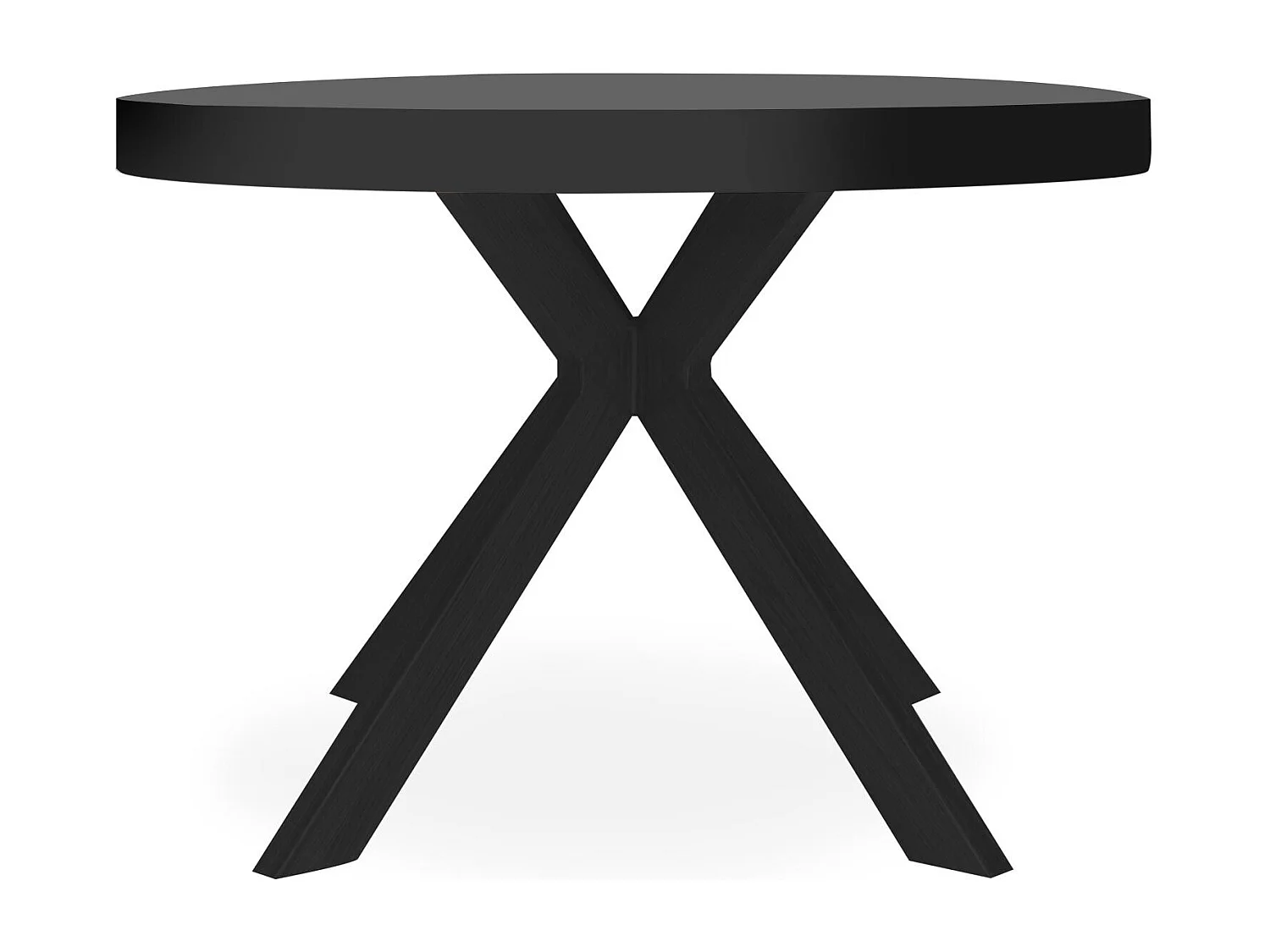 Table Ronde Extensible "Zefane" 160-260cm Noir