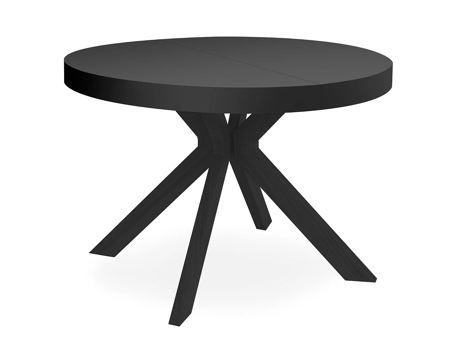 Table Ronde Extensible "Zefane" 160-260cm Noir