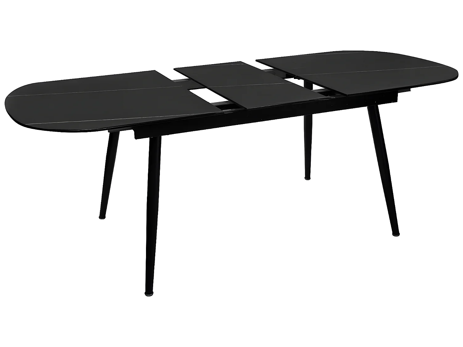 Table de Repas Extensible "Mapu" 160-200cm Noir