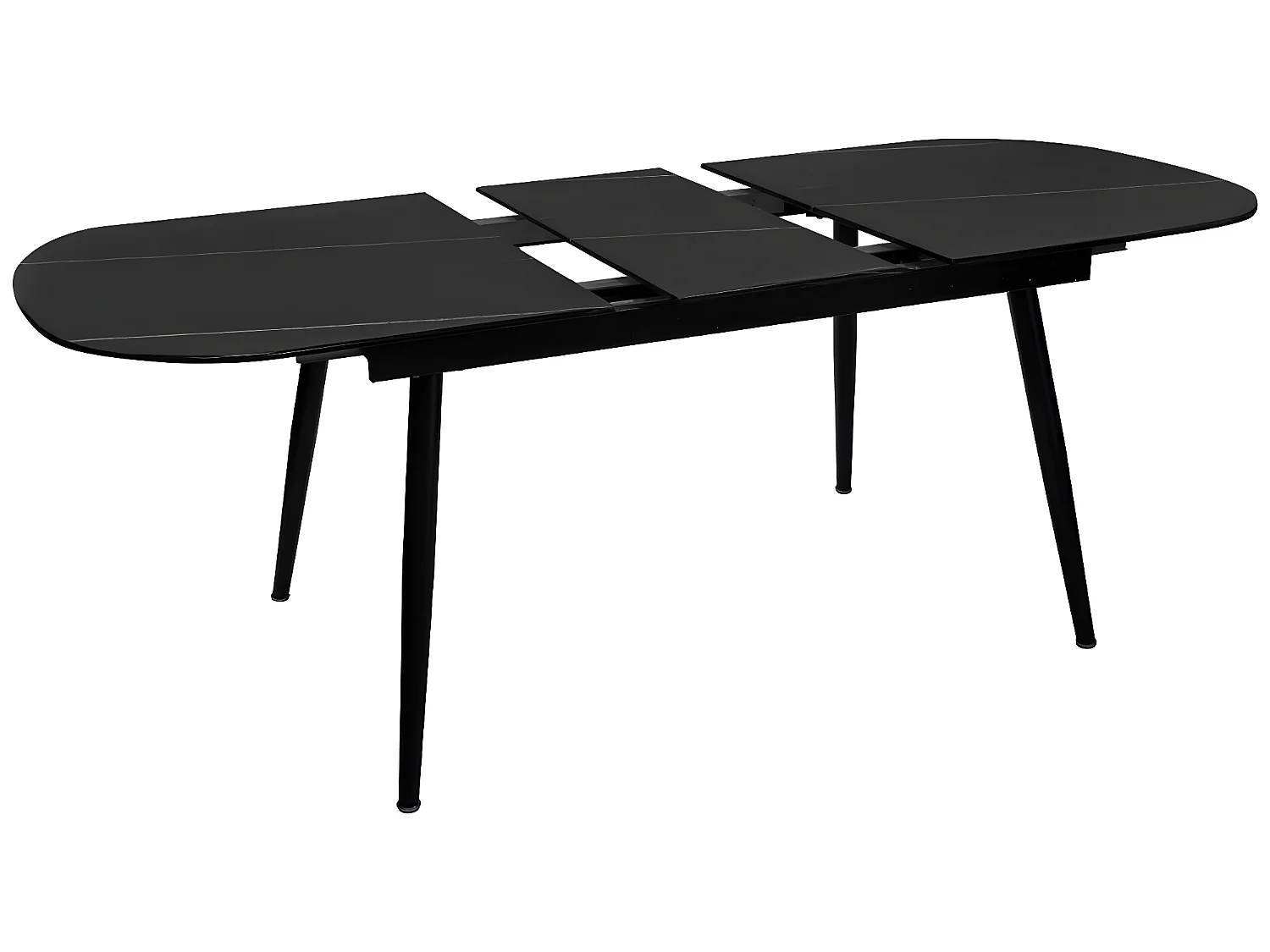 Table de Repas Extensible "Mapu" 160-200cm Noir