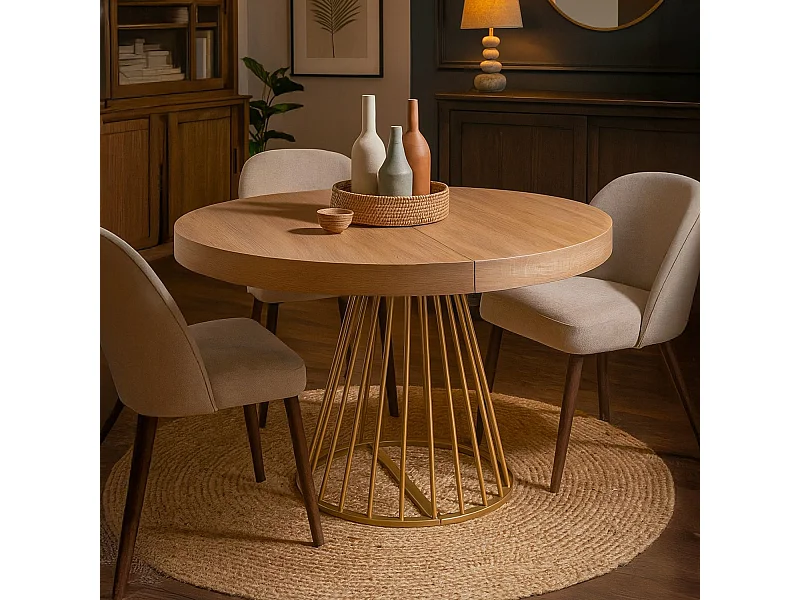 Table de Repas Extensible "Resoa" 110-260cm Chêne