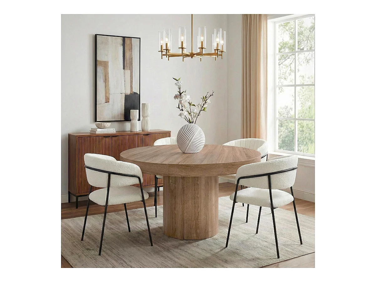 Table Repas Extensible "Simona" 110-260cm Chêne