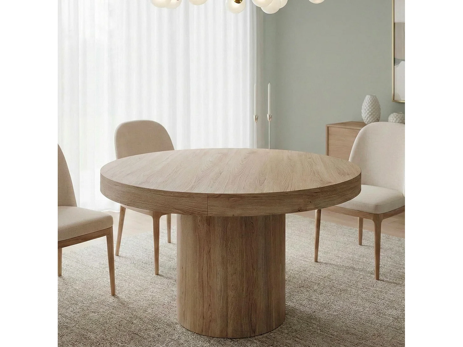 Table Repas Extensible "Simona" 110-260cm Chêne