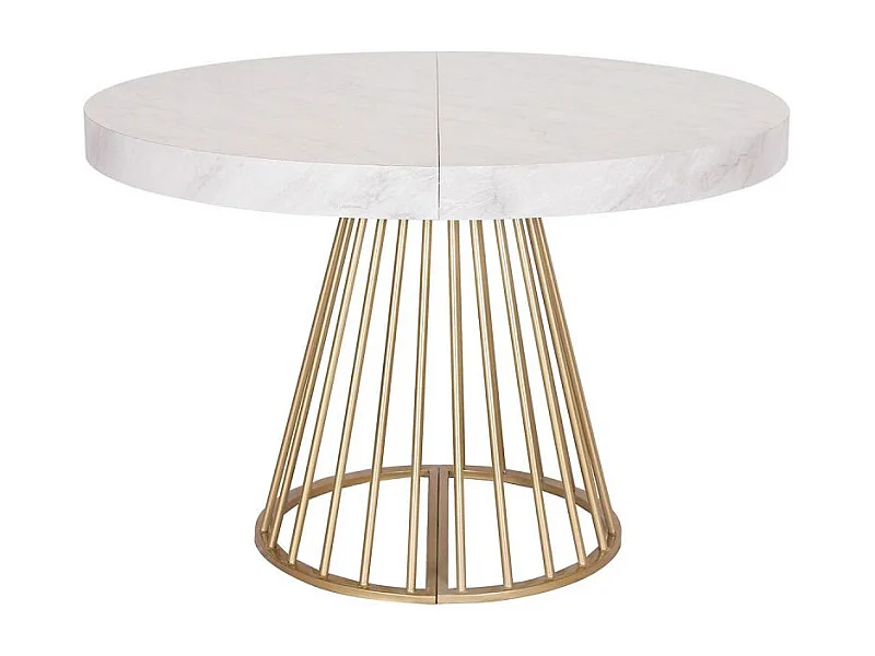 Table de Repas Extensible "Resoa" 110-260cm Effet Marbre
