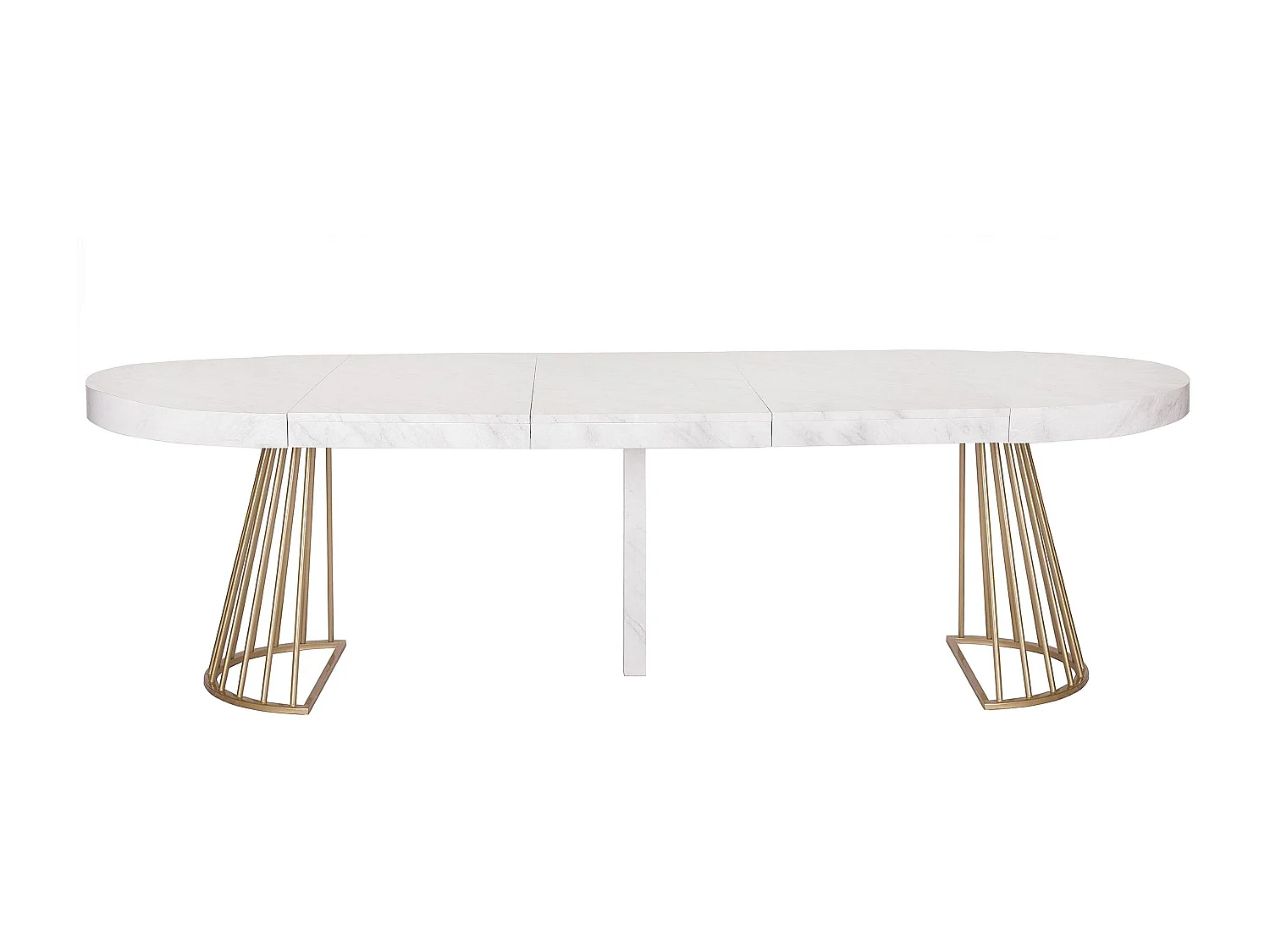 Table de Repas Extensible "Resoa" 110-260cm Effet Marbre