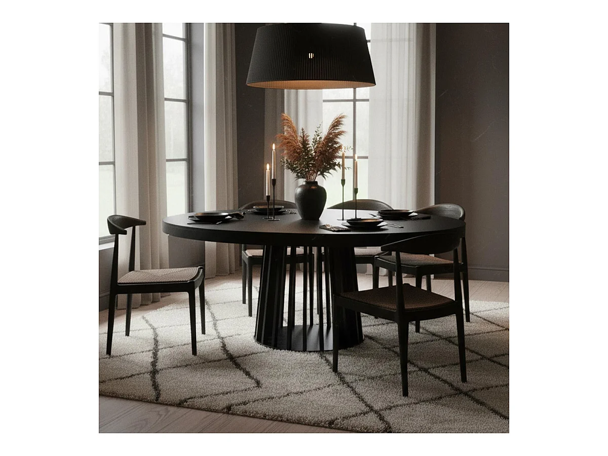 Table ovale extensible Eliza Noir