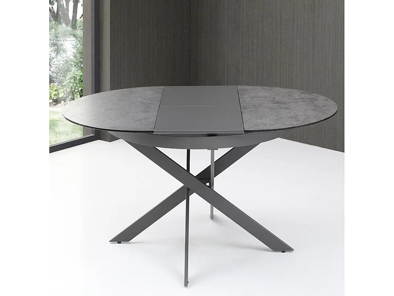 Table de Repas Extensible "Suligent" 120-126cm Gris