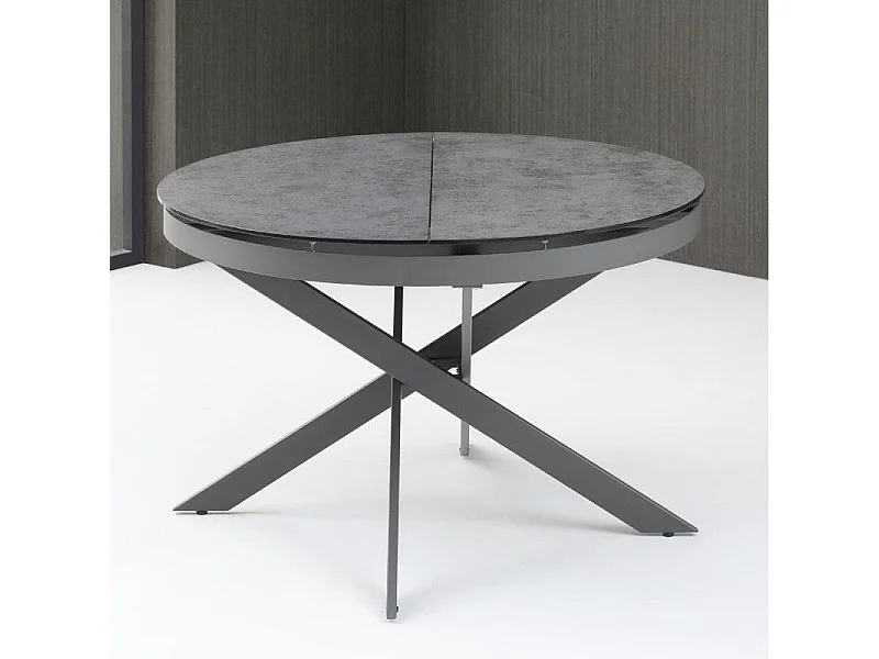 Table de Repas Extensible "Suligent" 120-126cm Gris