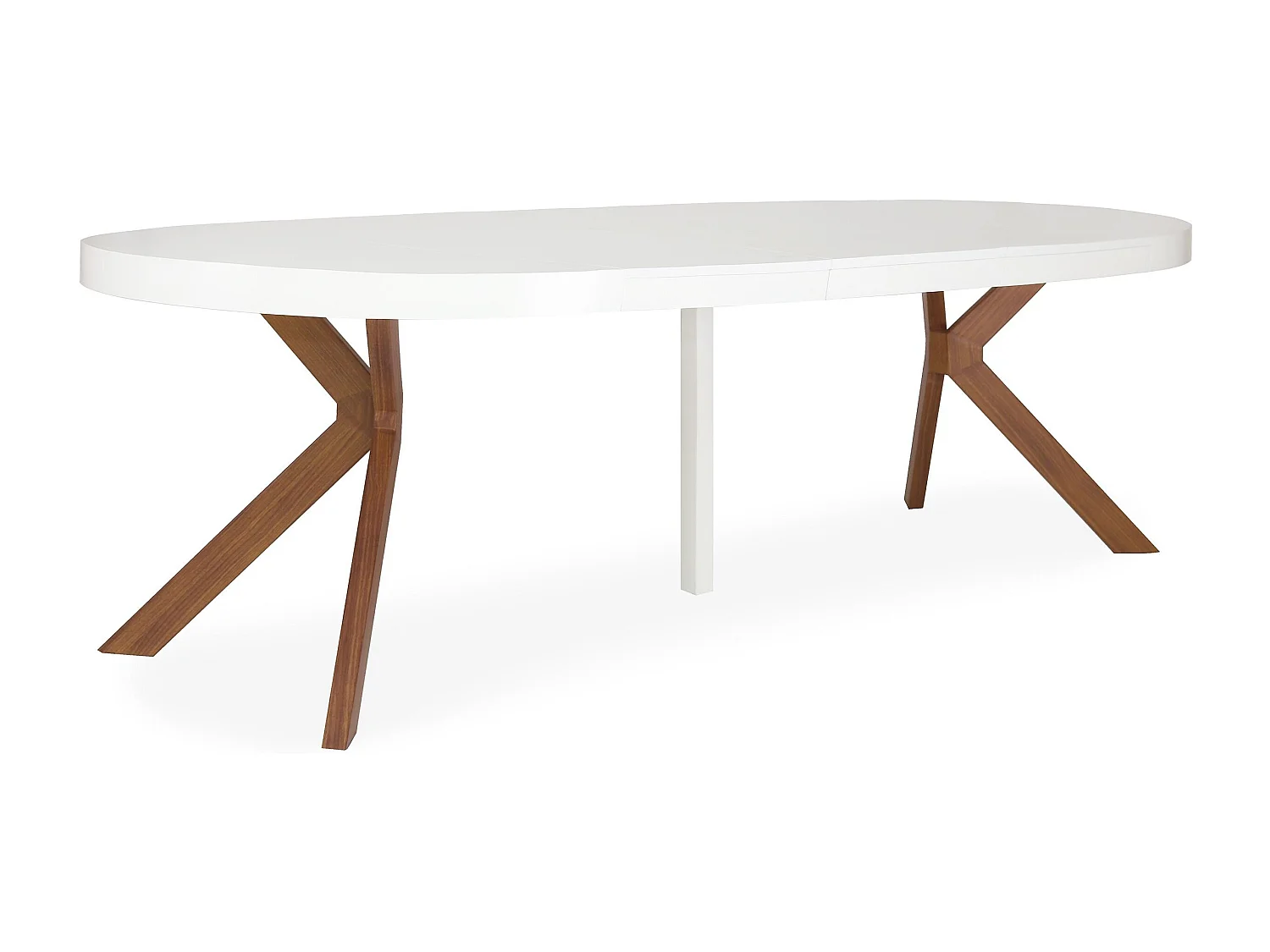 Table Ronde Extensible "Zefane" 160-260cm Blanc