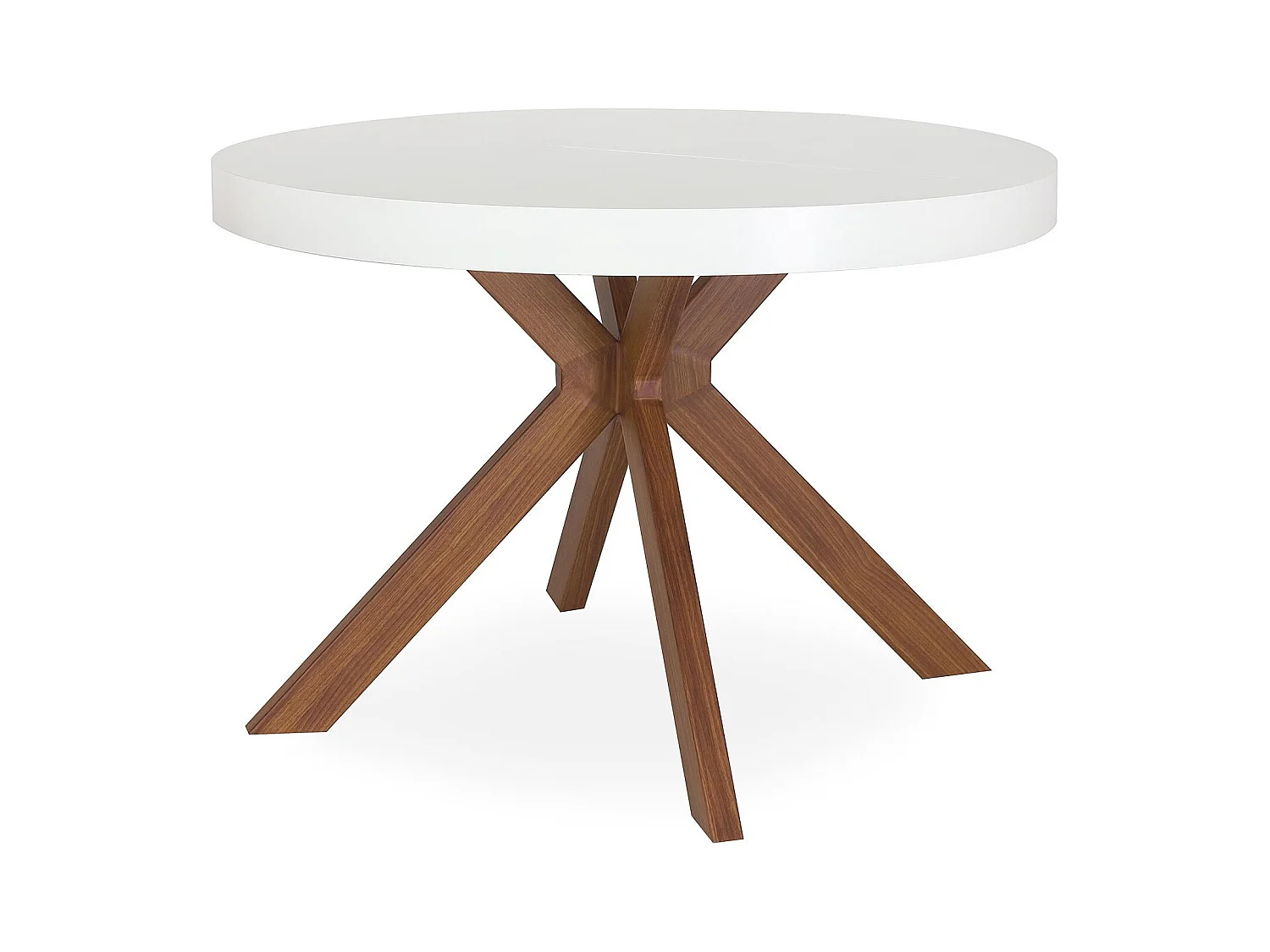 Table Ronde Extensible "Zefane" 160-260cm Blanc