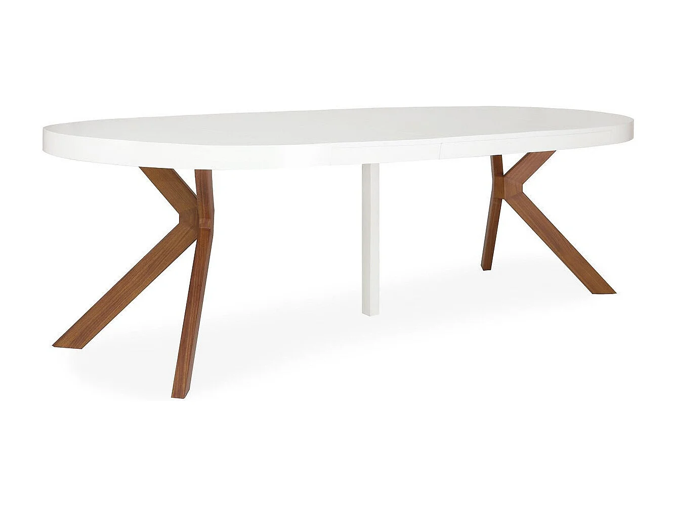 Table Ronde Extensible "Zefane" 160-260cm Blanc