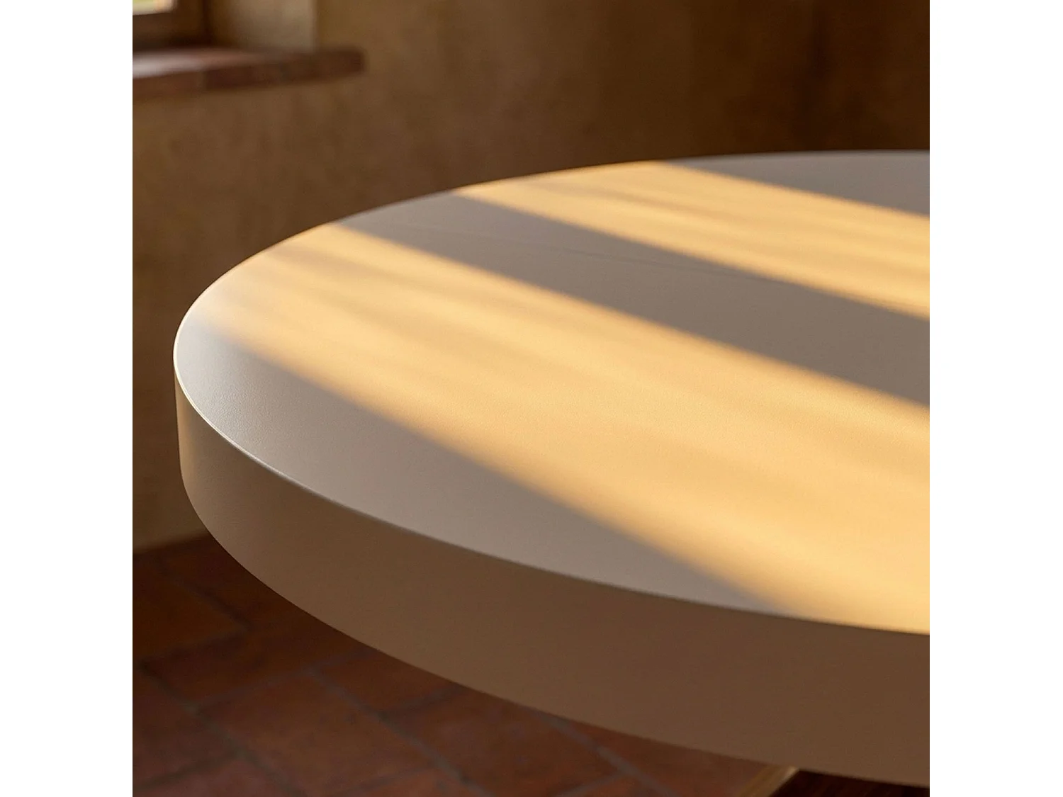 Table Ronde Extensible "Zefane" 160-260cm Blanc