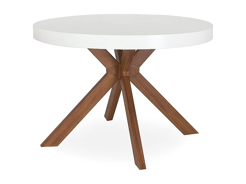 Table Ronde Extensible "Zefane" 160-260cm Blanc