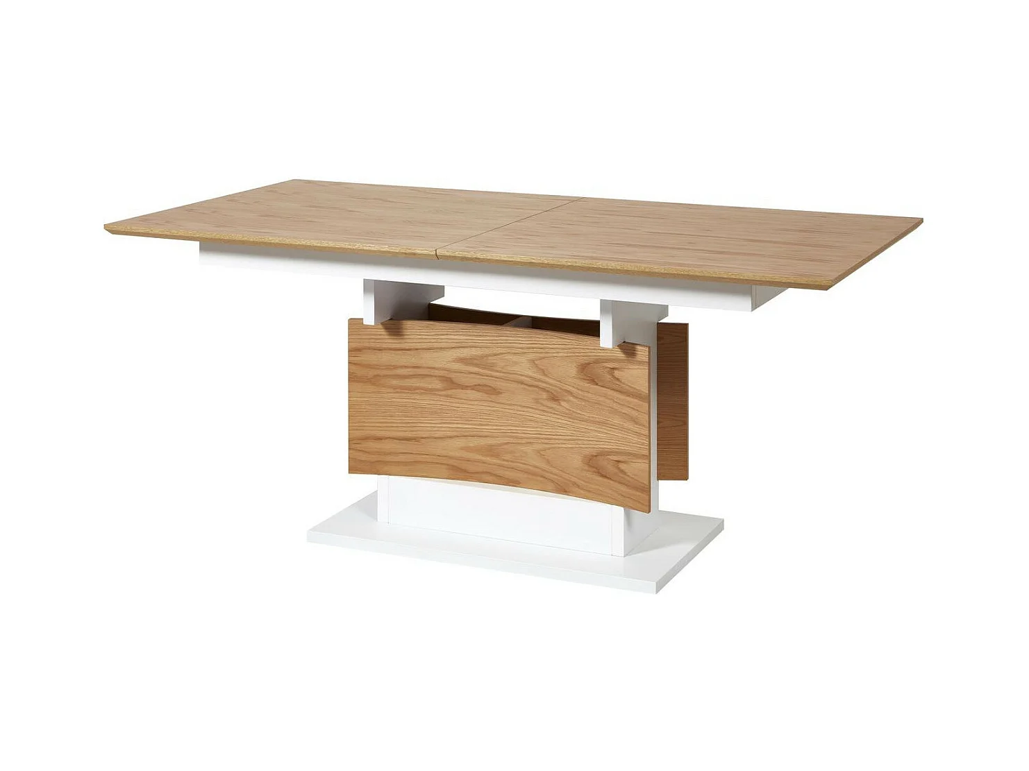 Table de Repas Extensible "Binka" 180 Chêne & Blanc