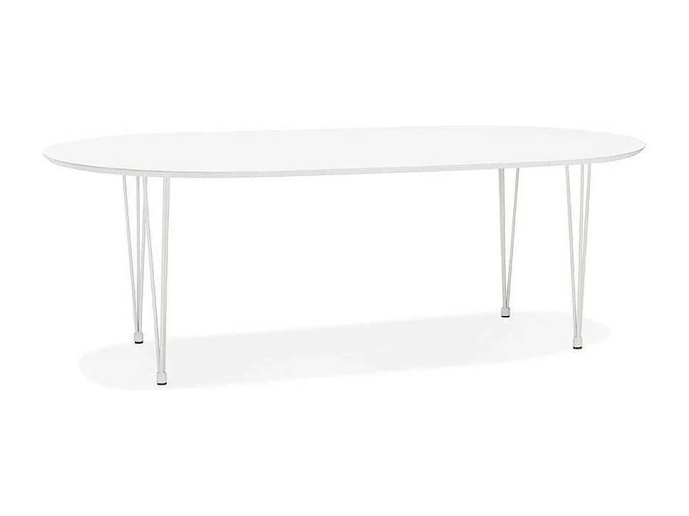 Table de Repas Extensible "Babao" 120-220cm Blanc