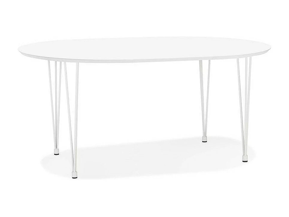 Table de Repas Extensible "Babao" 120-220cm Blanc
