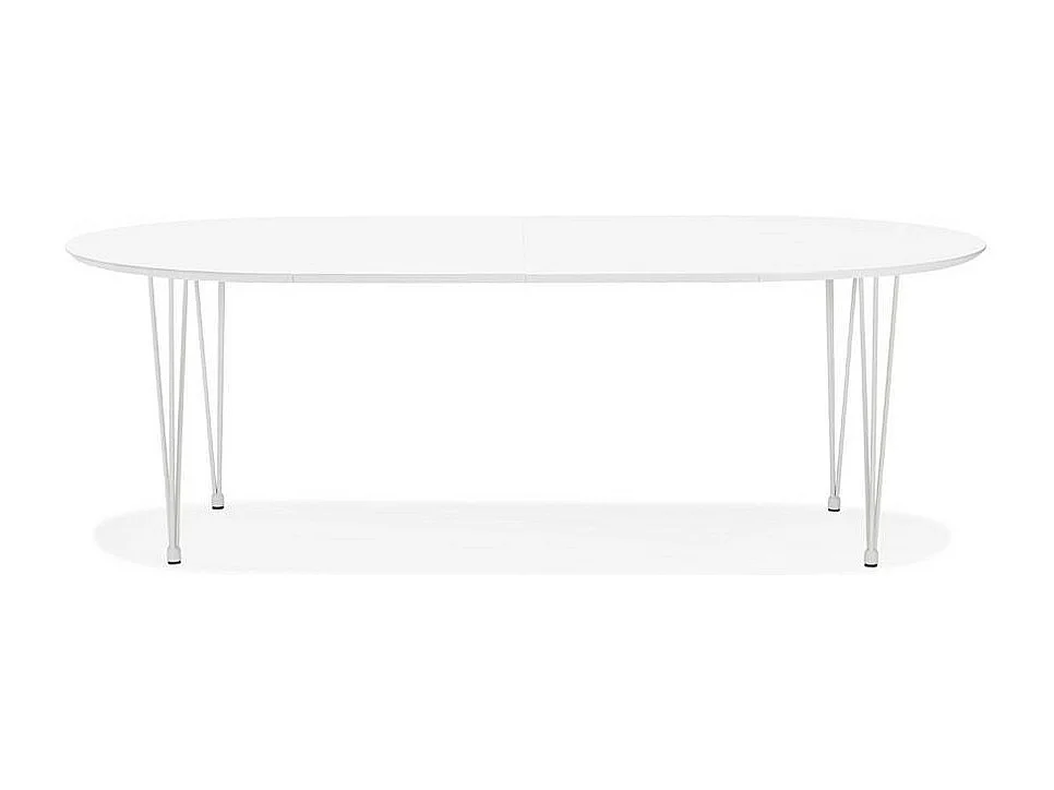 Table de Repas Extensible "Babao" 120-220cm Blanc