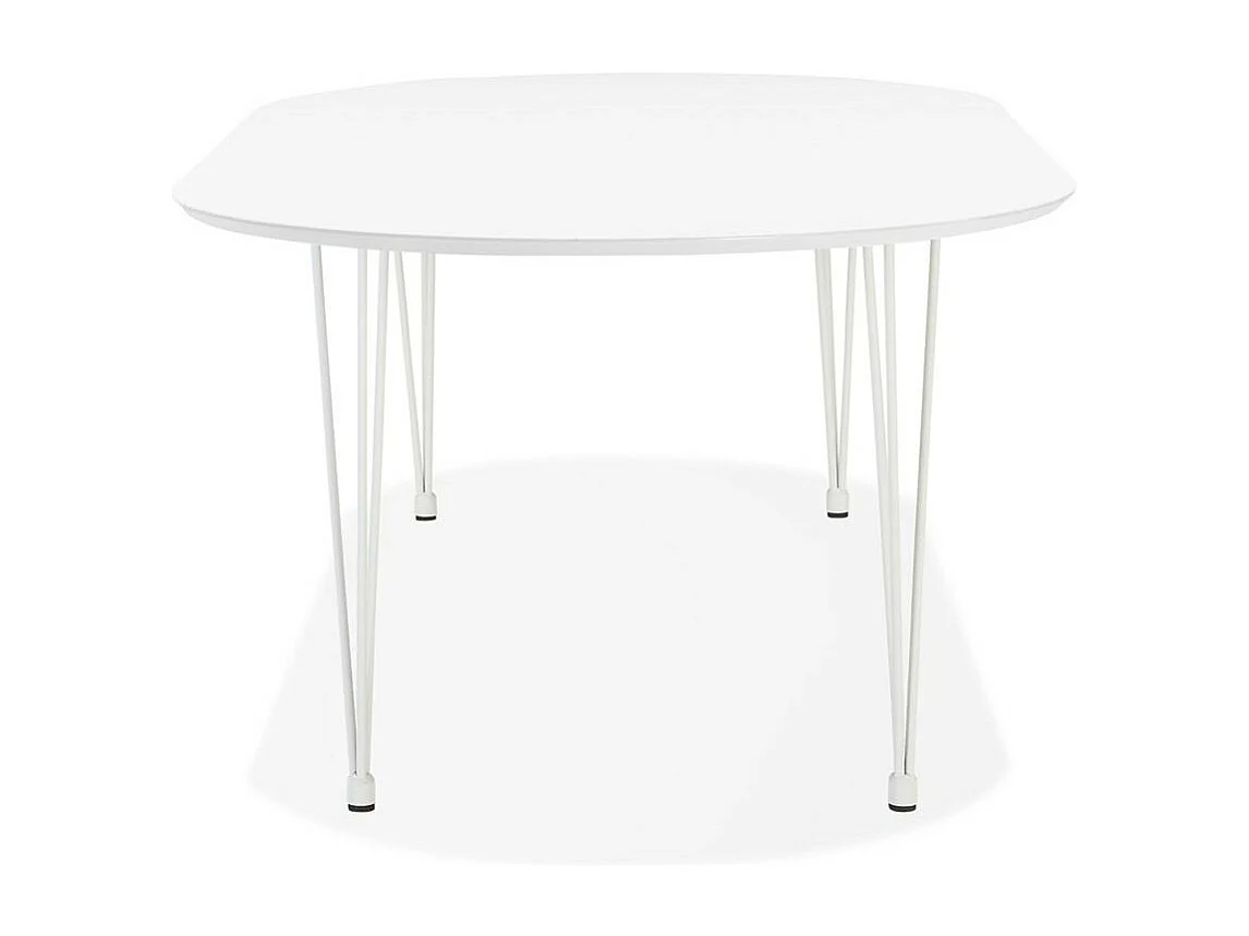 Table de Repas Extensible "Babao" 120-220cm Blanc