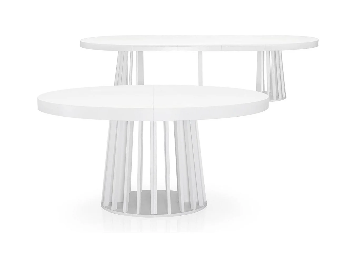 Mesa Ovalada Extensible Eliza Blanca