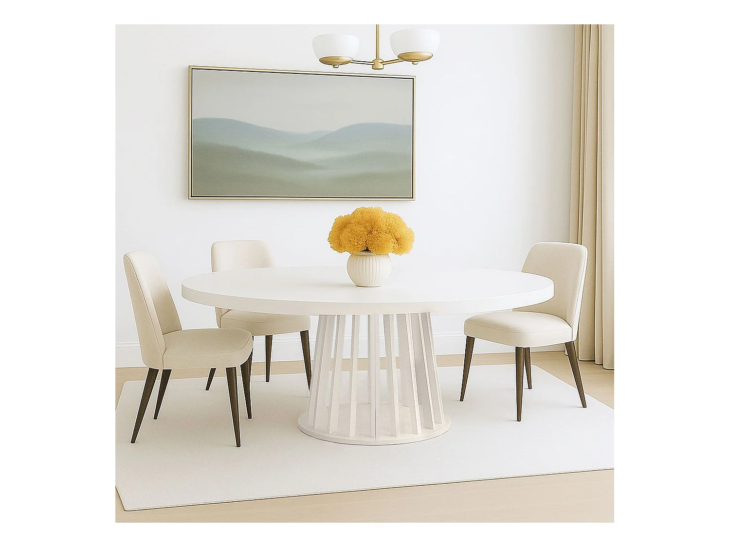 Table ovale extensible Eliza Blanc