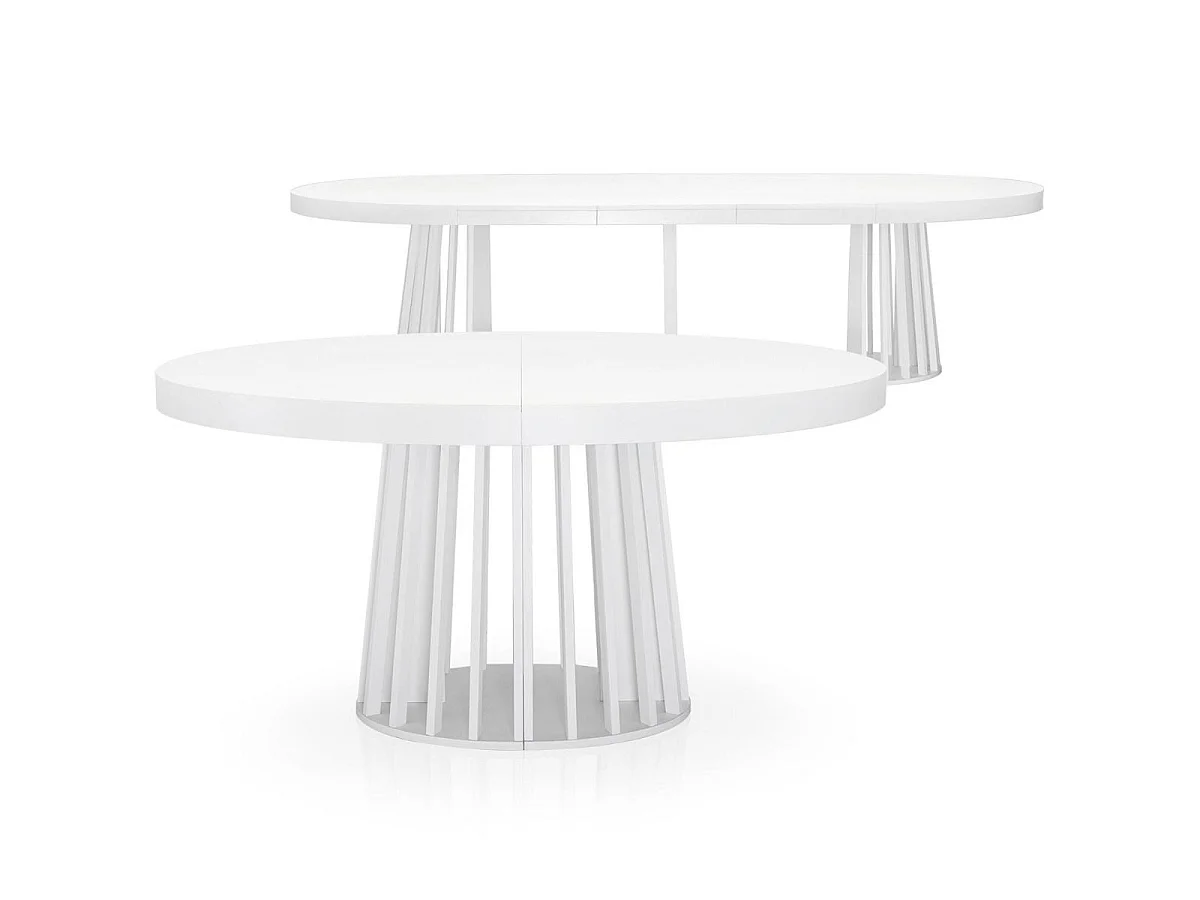 Table ovale extensible Eliza Blanc