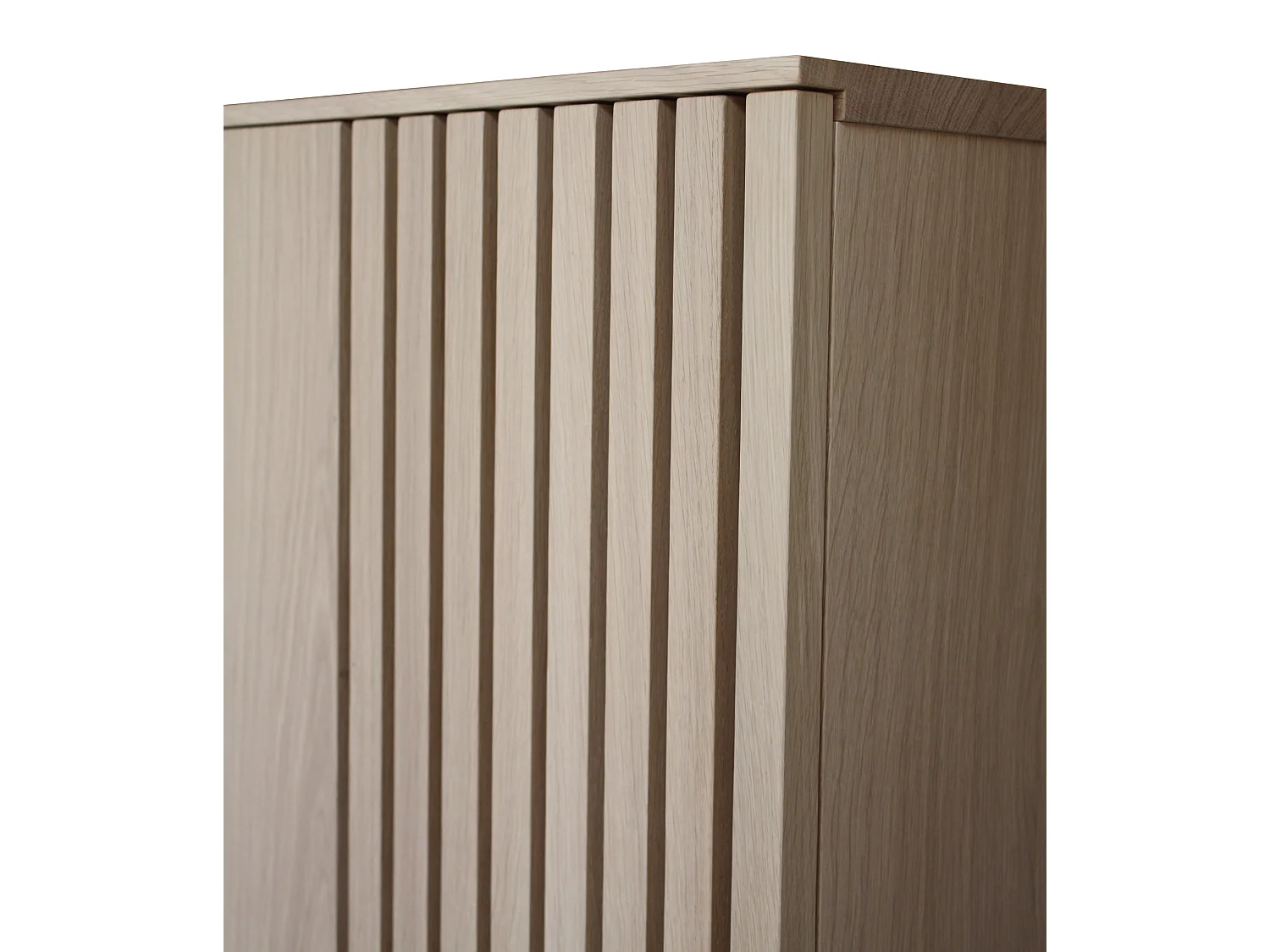 Armoirette tasseaux chêne blanchi et noir, 2 portes - 90L x 44P