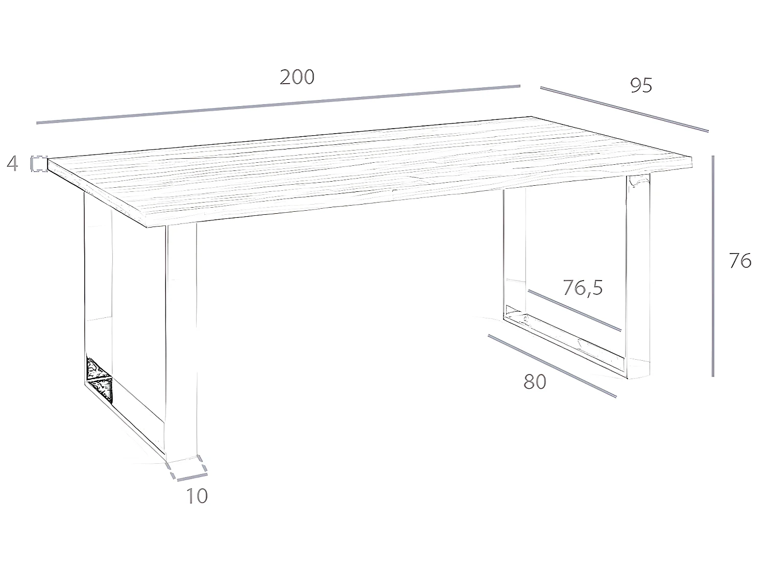 Eettafel rechthoekig walnoot fineer 1075 ANGEL CERDA