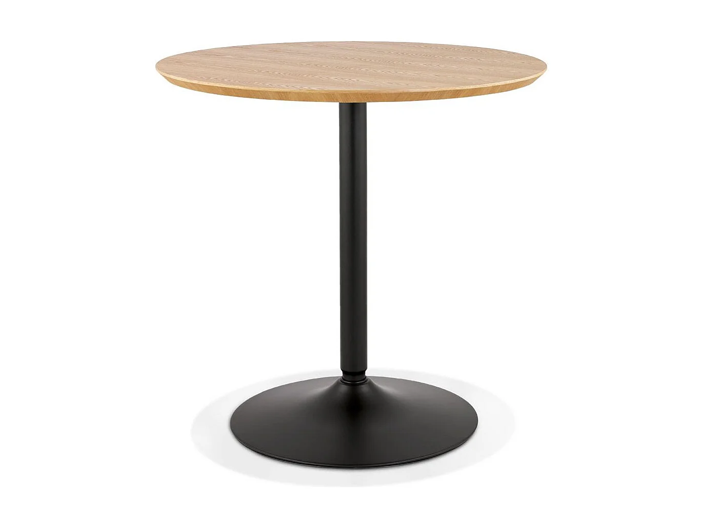 Table de Repas Design "Mivlo" 80cm Naturel & Noir