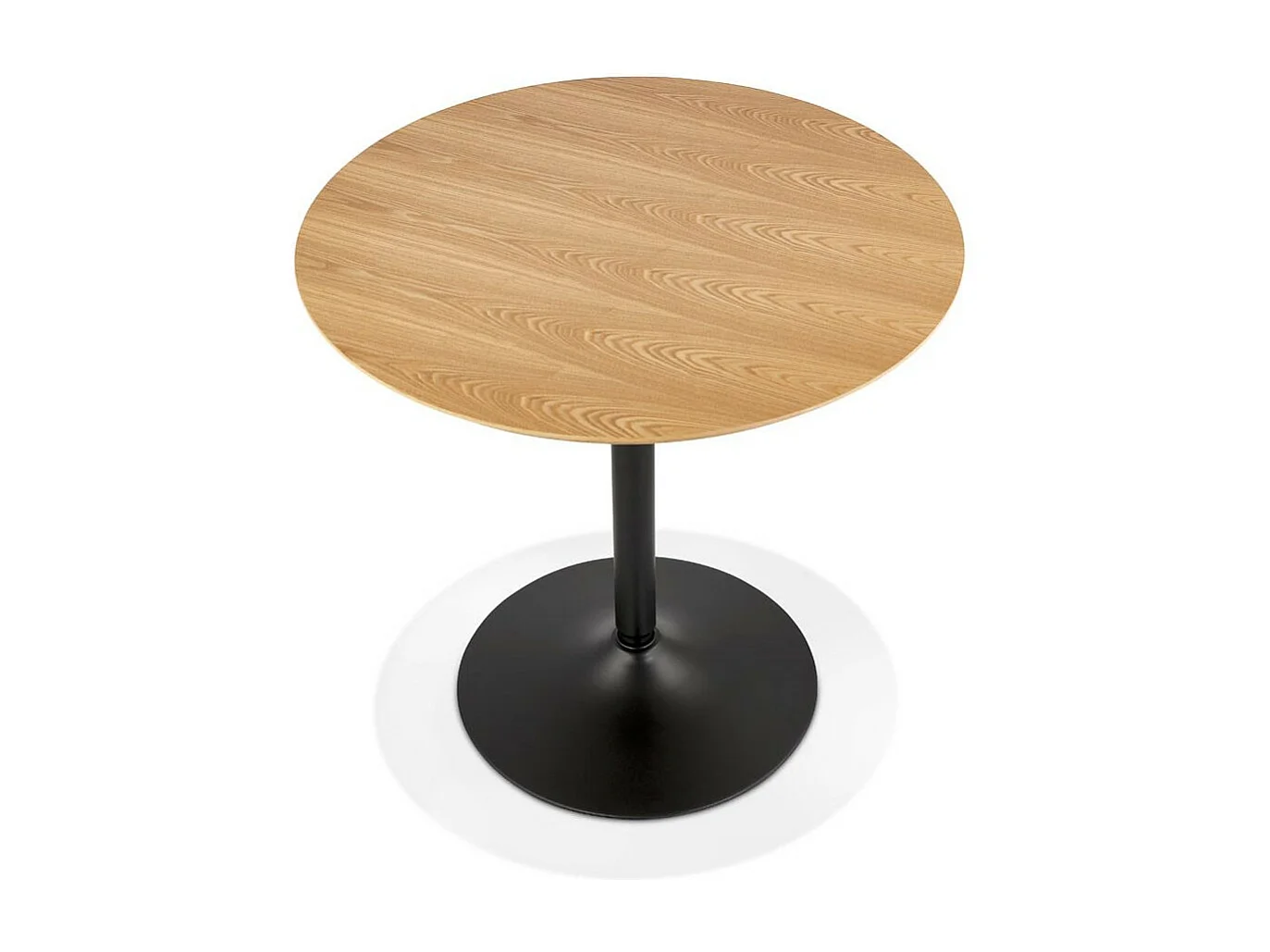 Table de Repas Design "Mivlo" 80cm Naturel & Noir