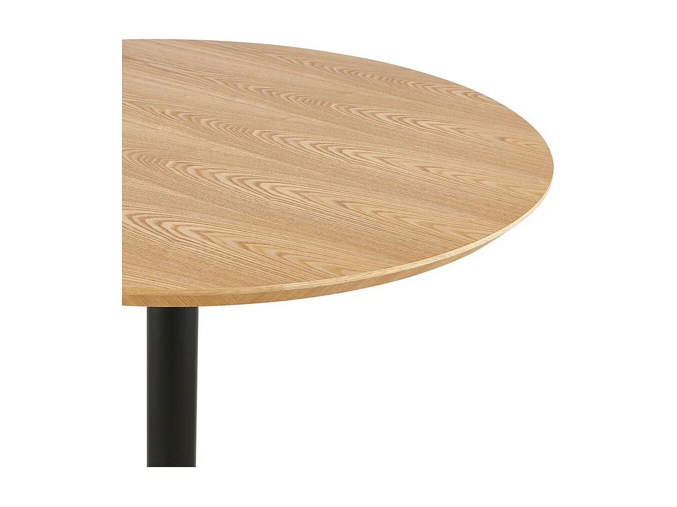 Table de Repas Design "Mivlo" 80cm Naturel & Noir