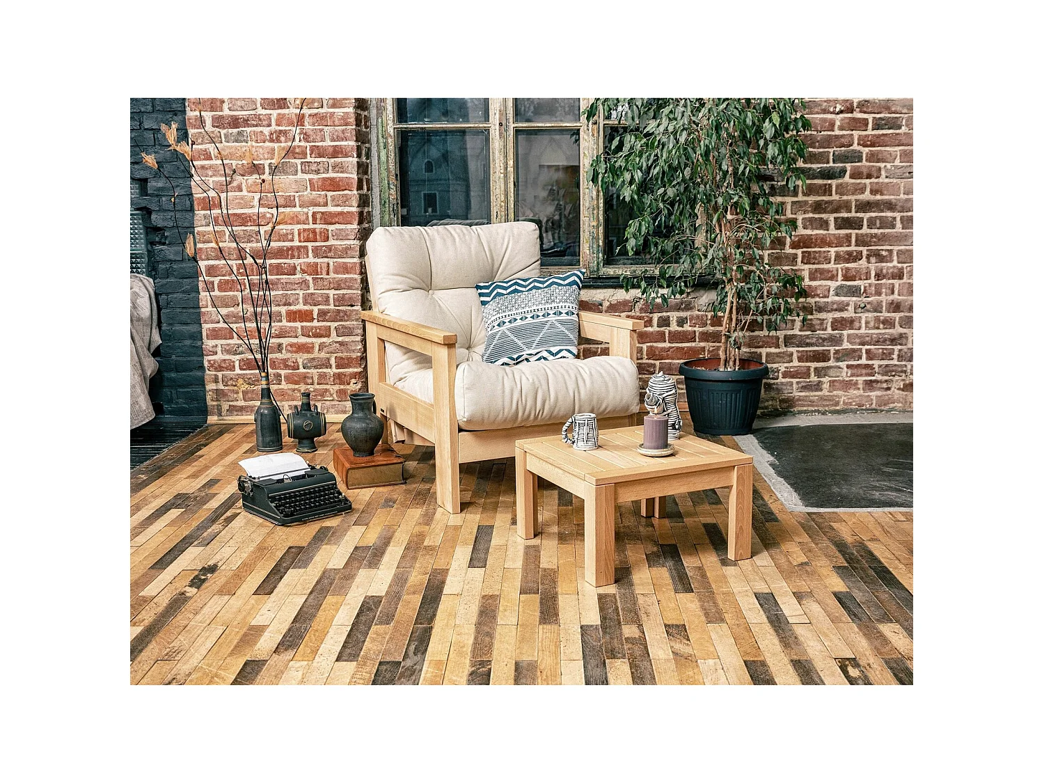 Fauteuil mexico Marron