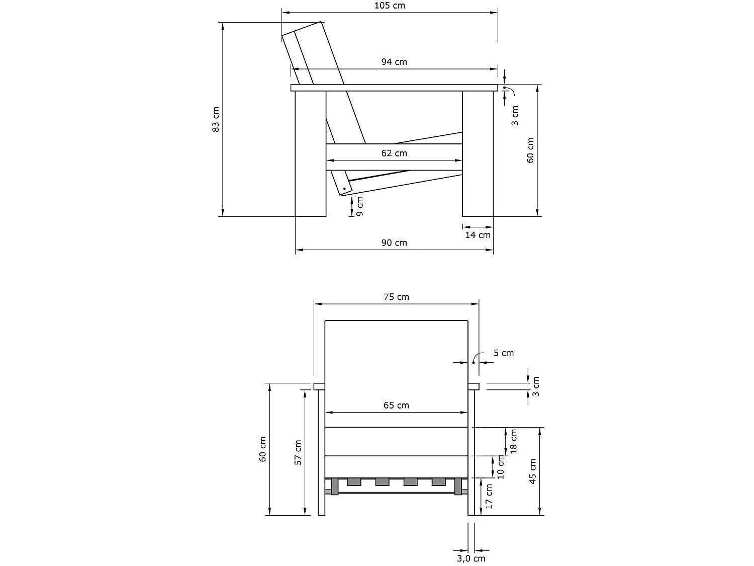 Fauteuil mexico Beige