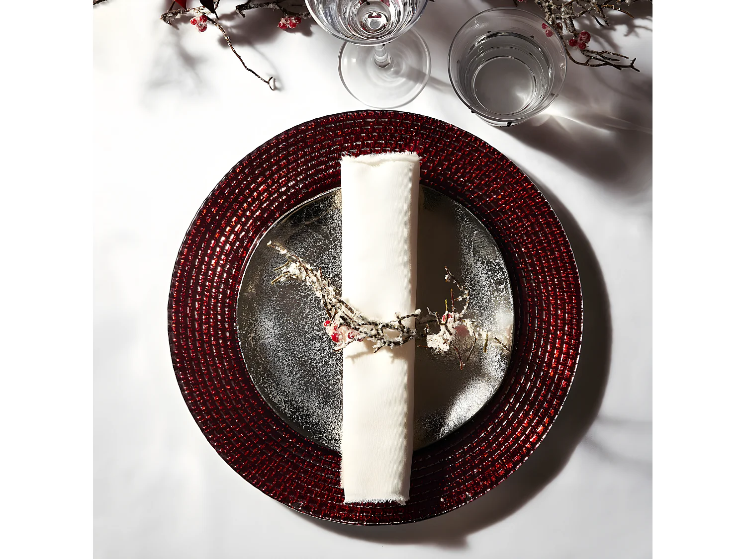 Assiette de Présentation - Rouge