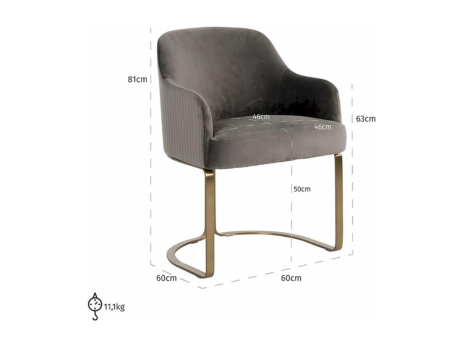 Fauteuil Hadley velvet